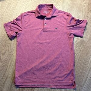 Vineyard Vines Men's On The Go St. Jean Stripe red Sankaty Performance Polo XS